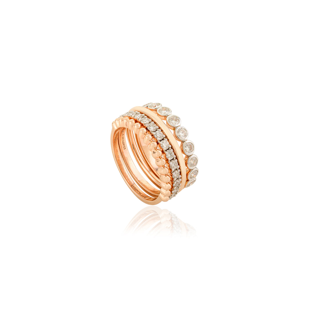 Rose Gold Lab Grown Diamond Stackable Ring