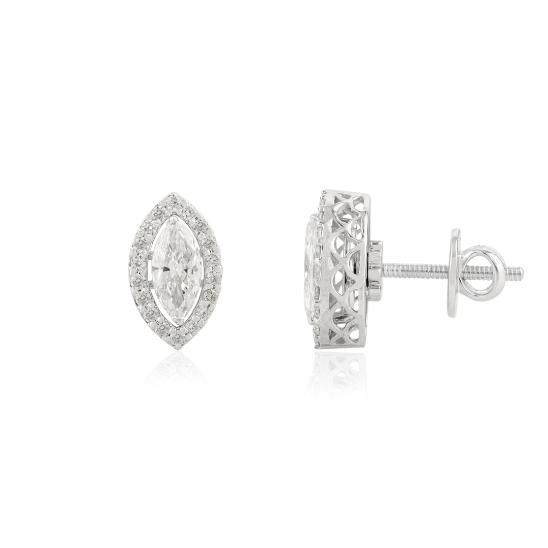 Conscious Choice Marquise Diamond Studs