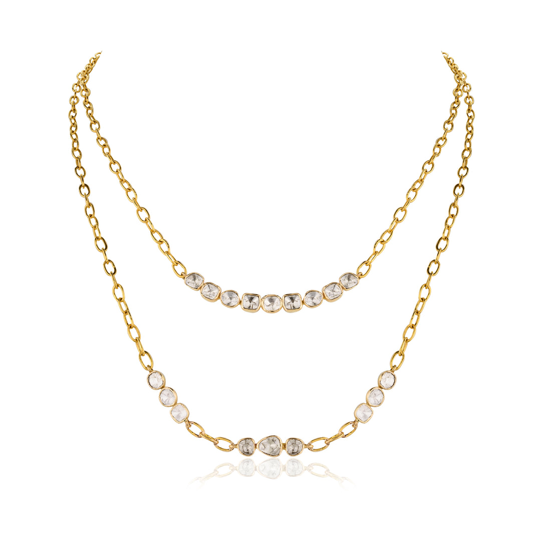 Touch of Elegance Layered Polki Chain