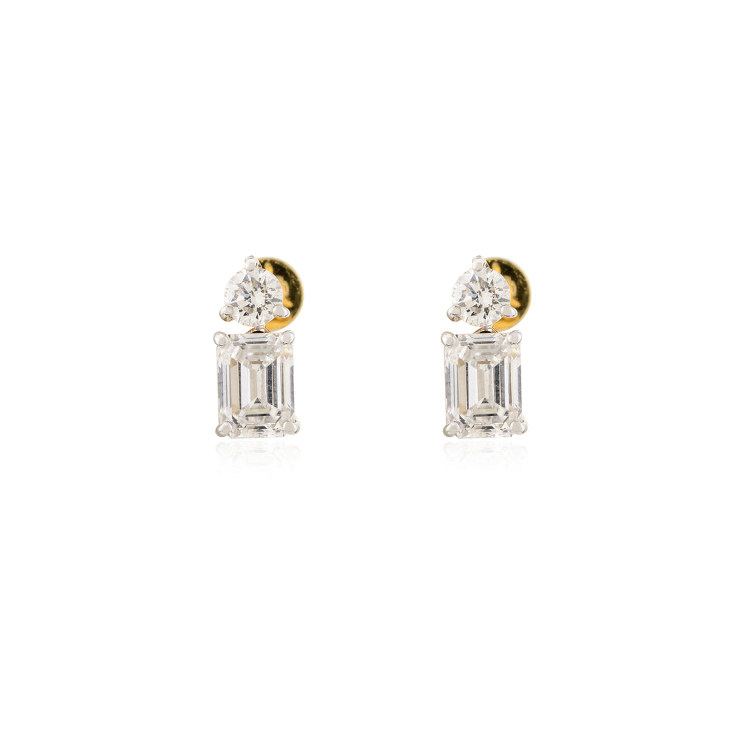 Tiny Solitaire Earrings
