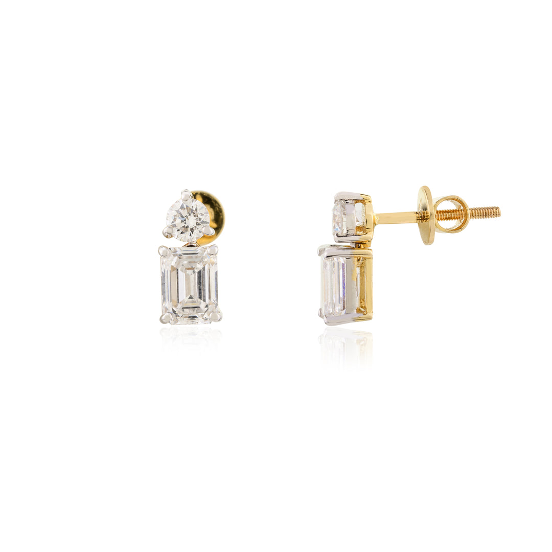 Tiny Solitaire Earrings
