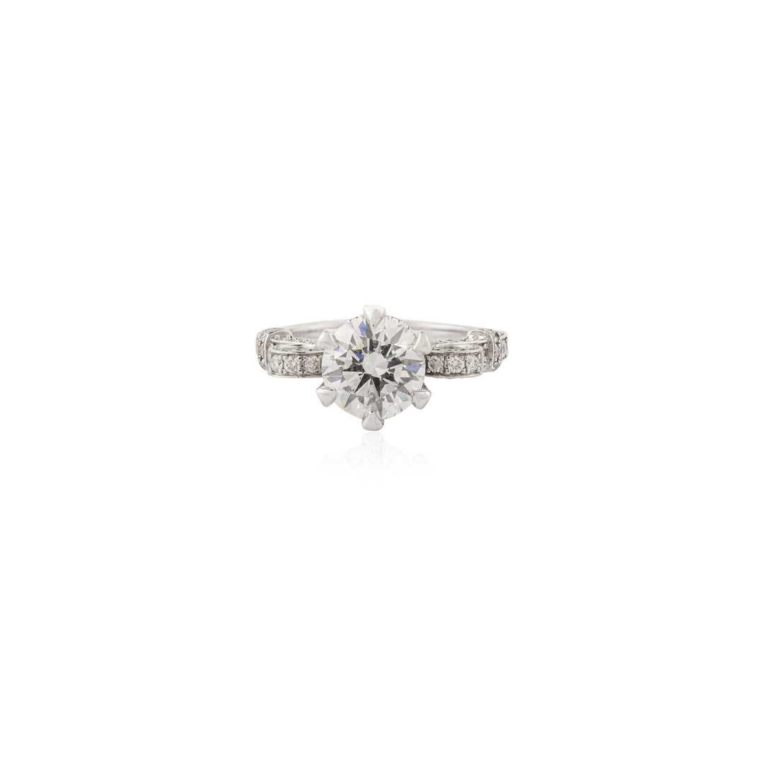 Crown Setted Solitaire Ring
