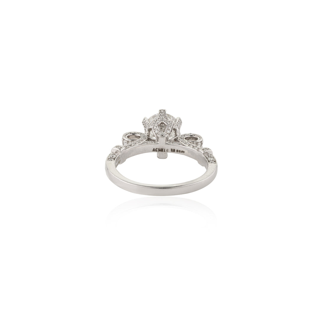 Crown Setted Solitaire Ring