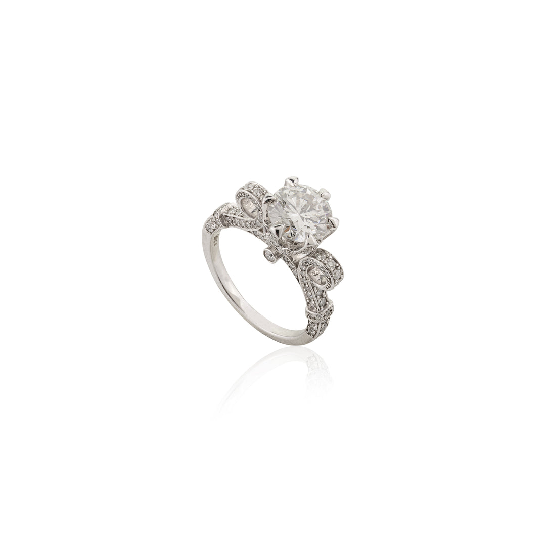 Crown Setted Solitaire Ring