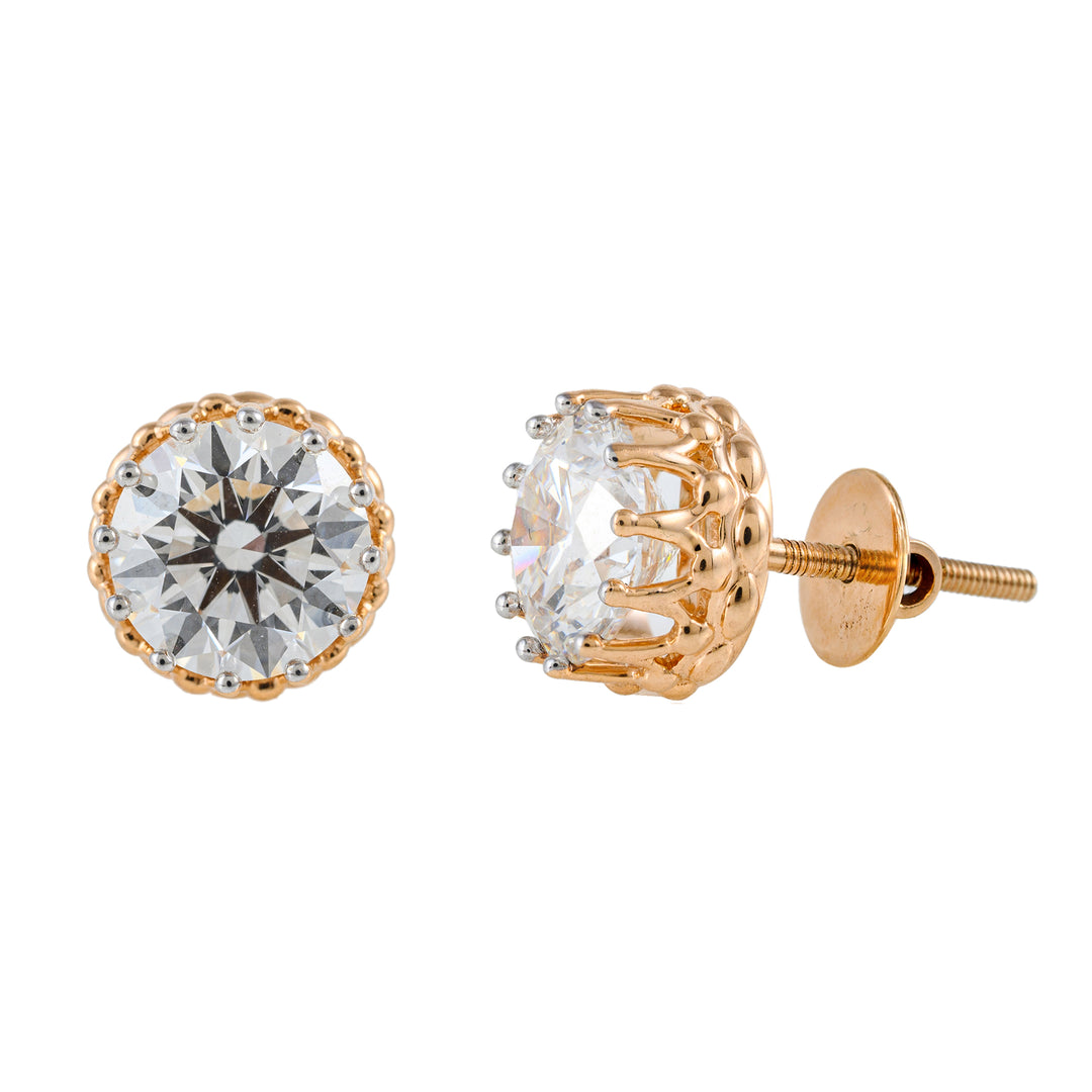 Beauty Moulded Solitaire Studs