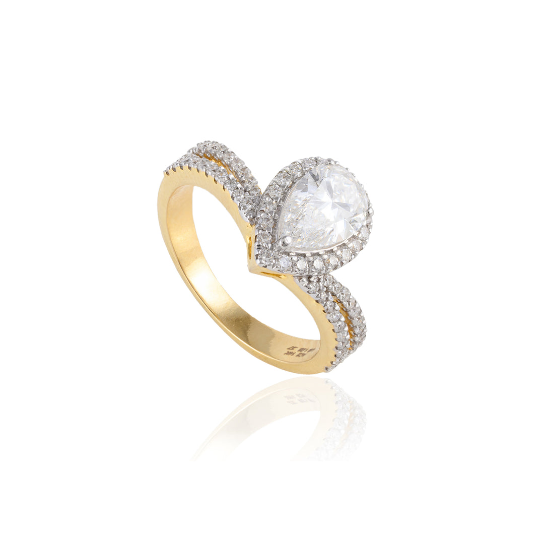 Beveled Solitaire Ring
