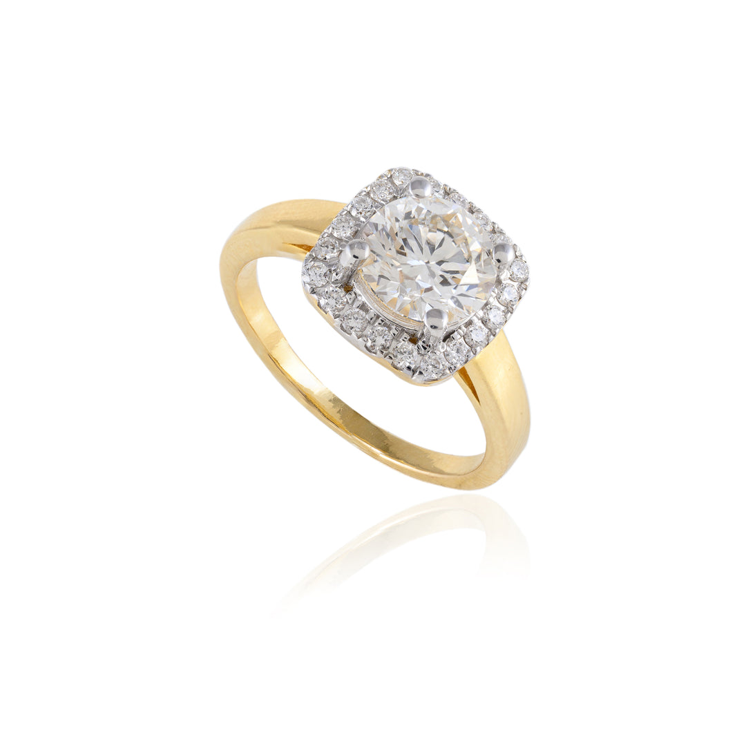 Essential Halo Solitaire Ring