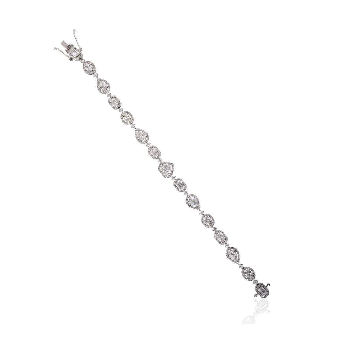 Halo Solitaire Bracelet
