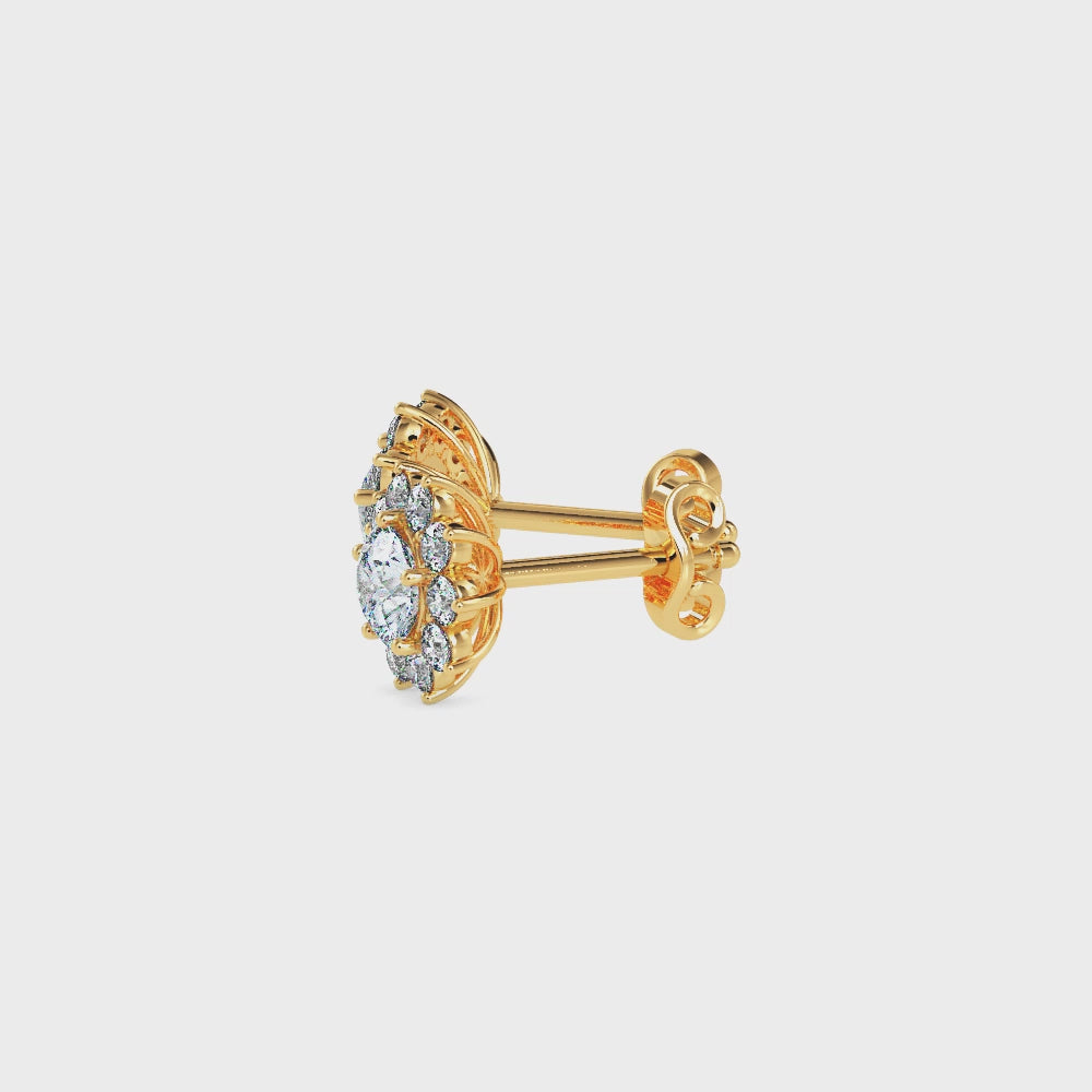 Amara Flora Solitaire Stud