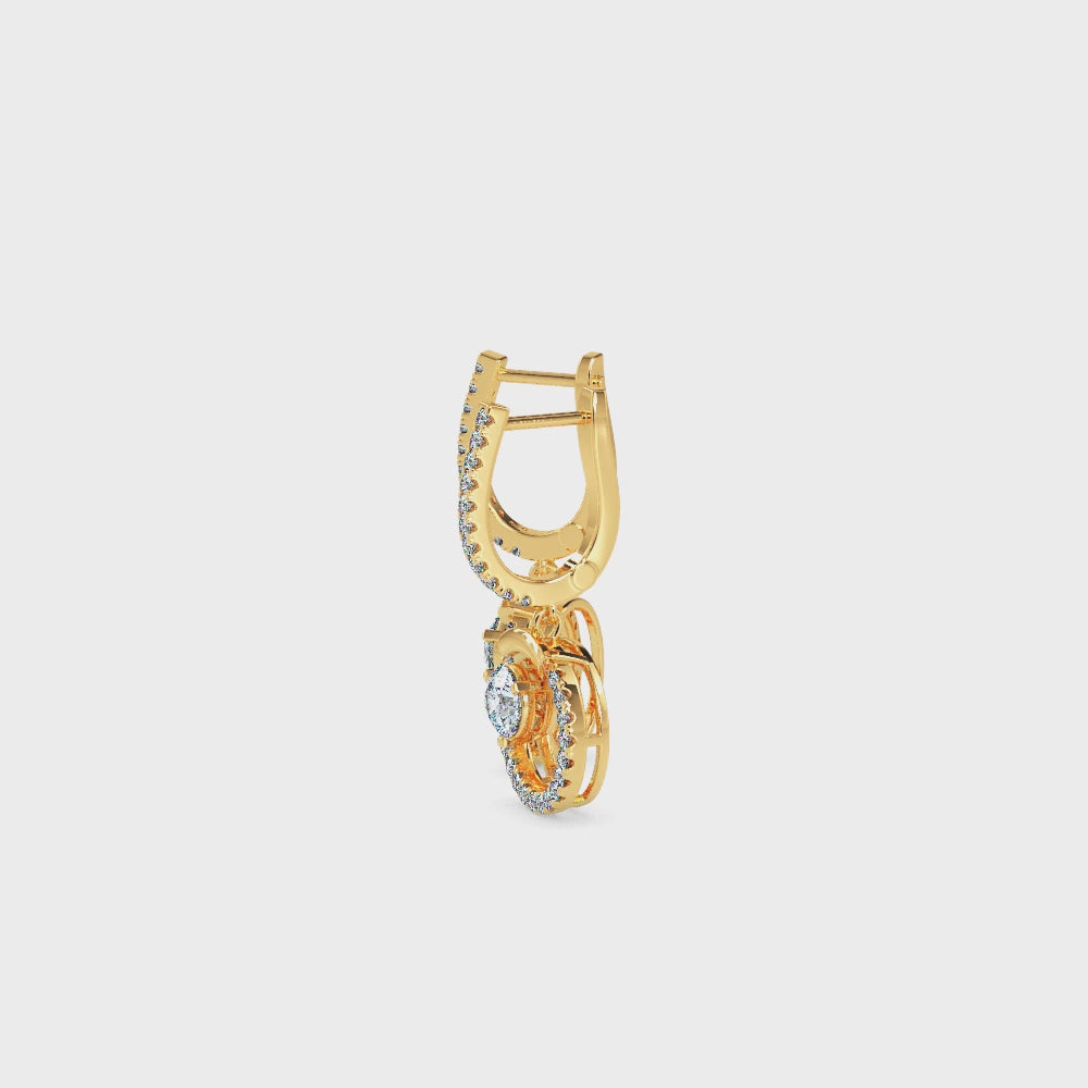 Sleek Round Drop Solitaire Dangler