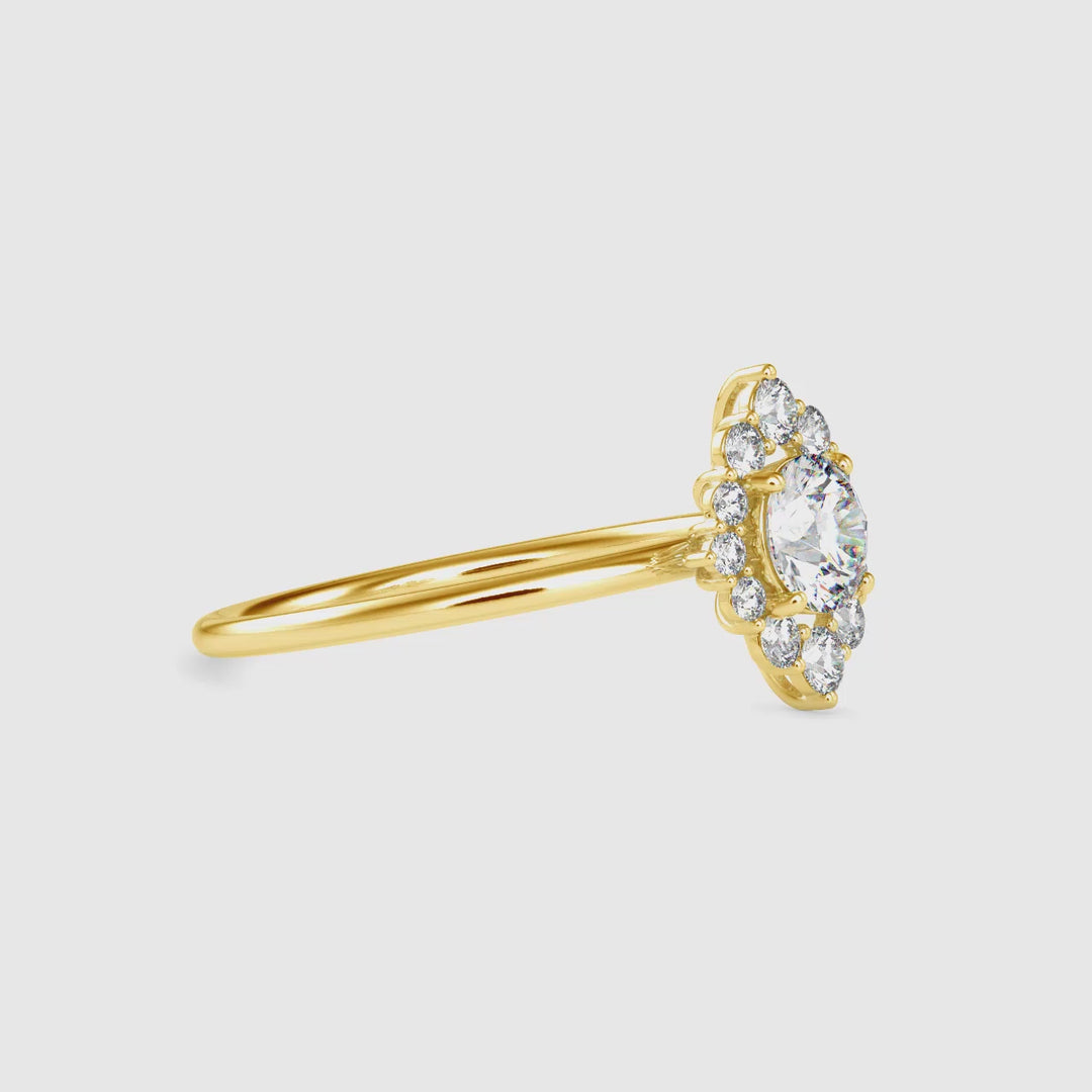 Swirl Solitaire Ring
