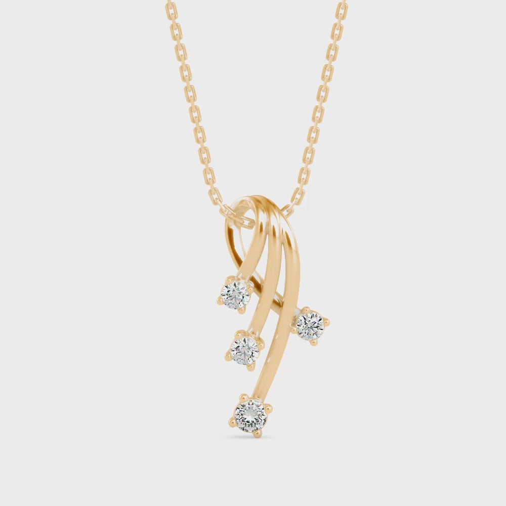 Vine Solitaire Pendant