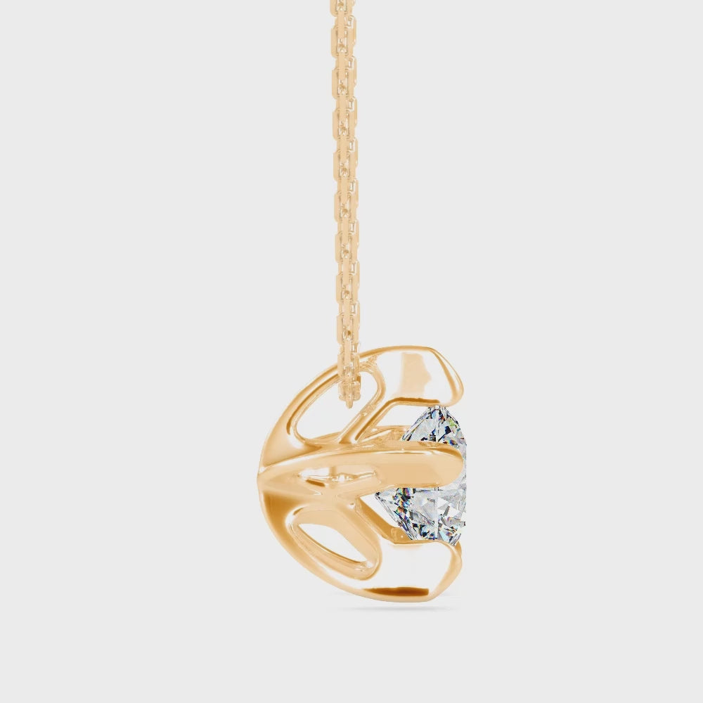 5 Prong Star Solitaire Pendant