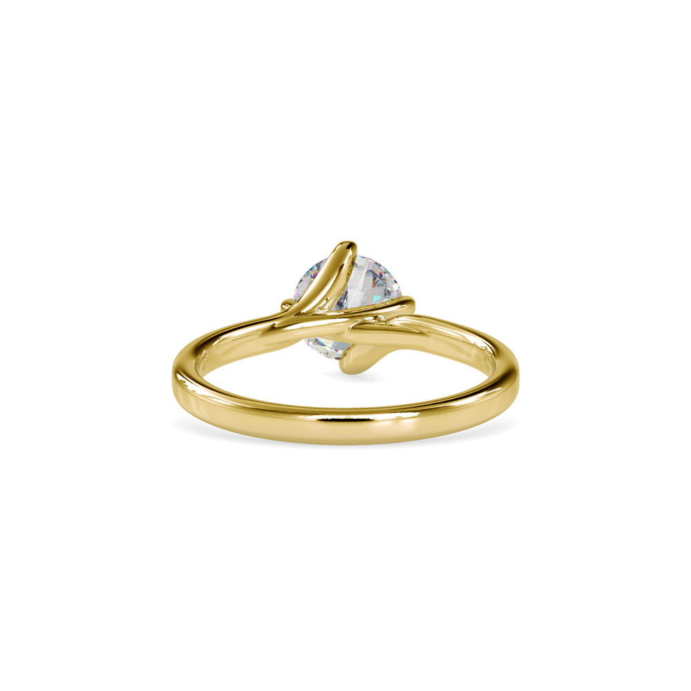 Melodic Solitaire Gold Ring