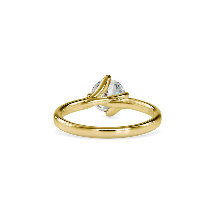 Melodic Solitaire Gold Ring