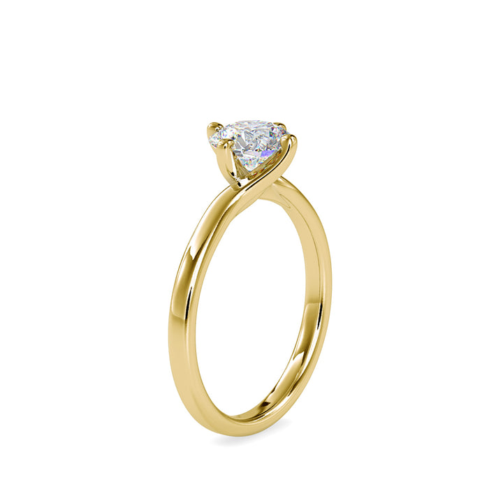 Melodic Solitaire Gold Ring
