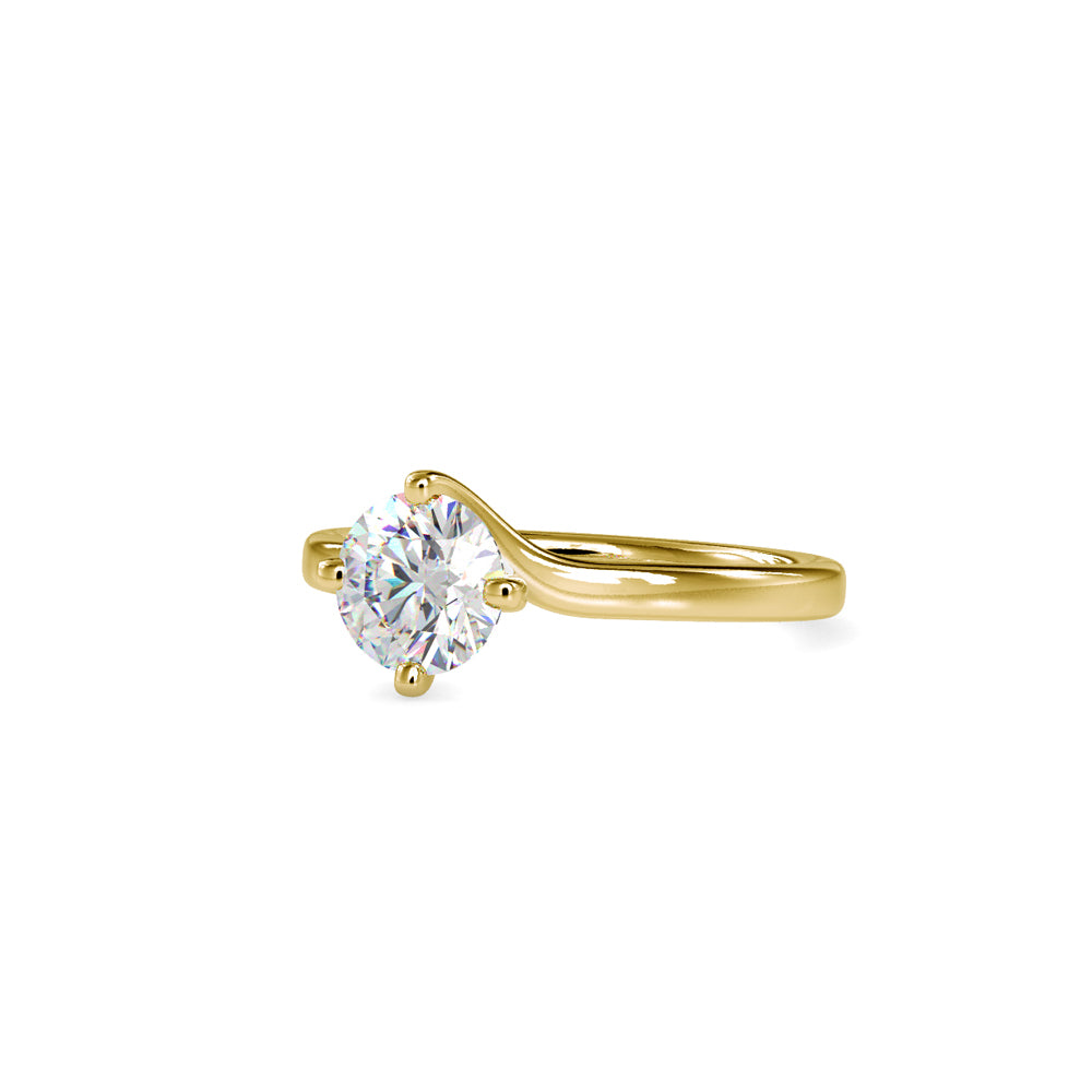 Melodic Solitaire Gold Ring