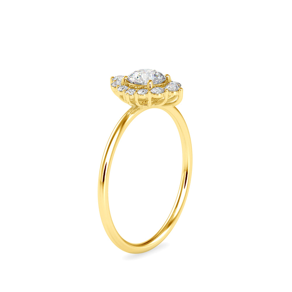 Swirl Solitaire Ring