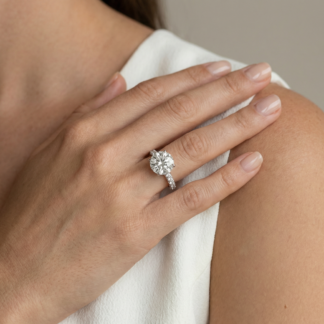 2.5 Carat Crown-Set Brilliant Solitaire Diamond Ring