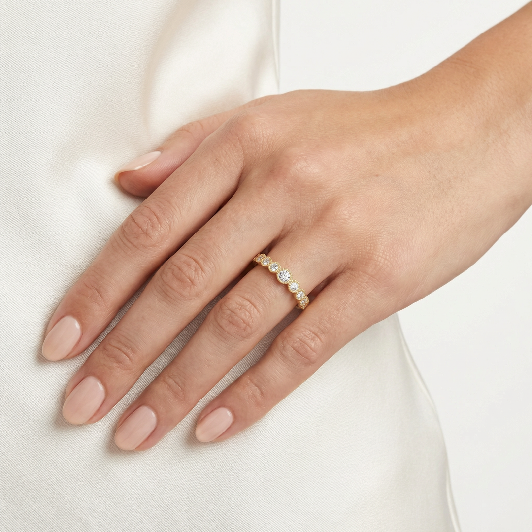 Classic Half Diamond Ring