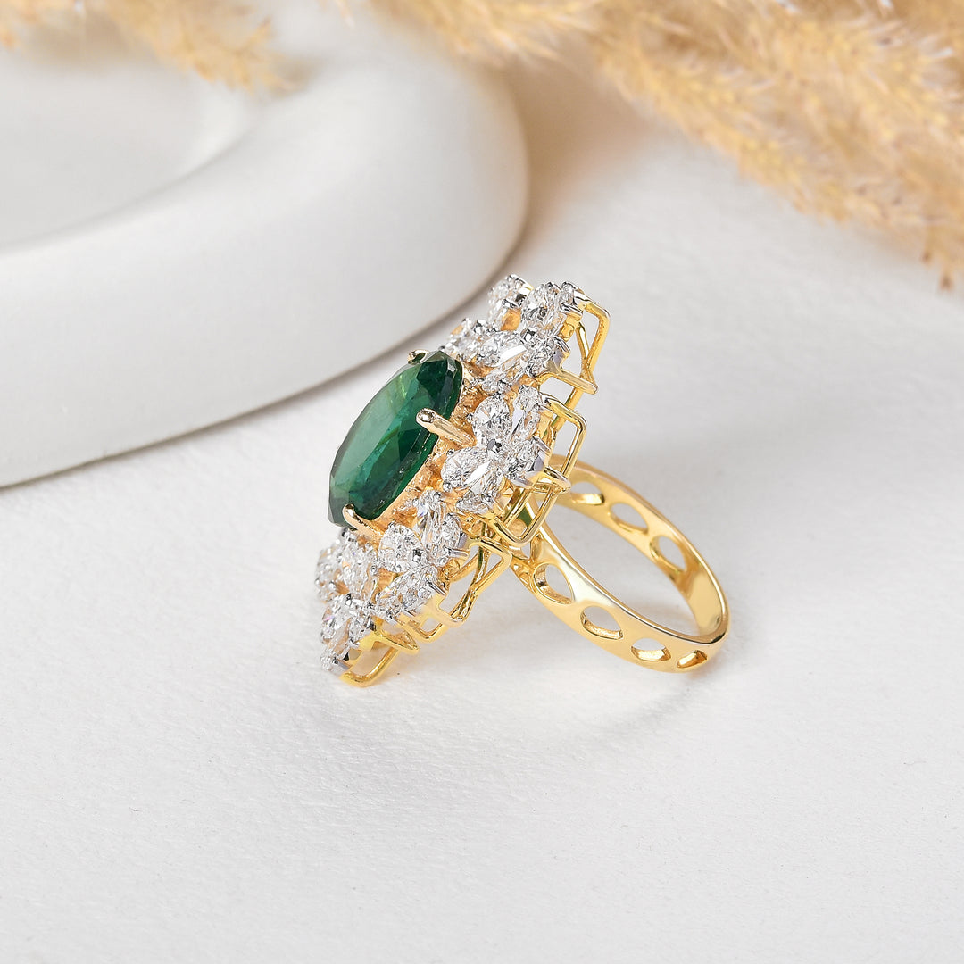 Verdant Glow Lab-Grown Diamond Ring