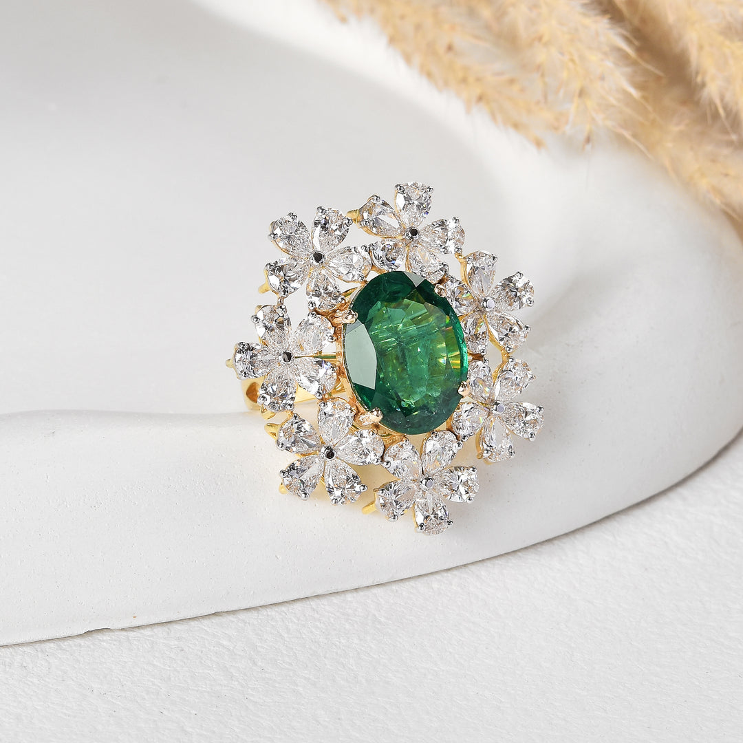 Verdant Glow Lab-Grown Diamond Ring