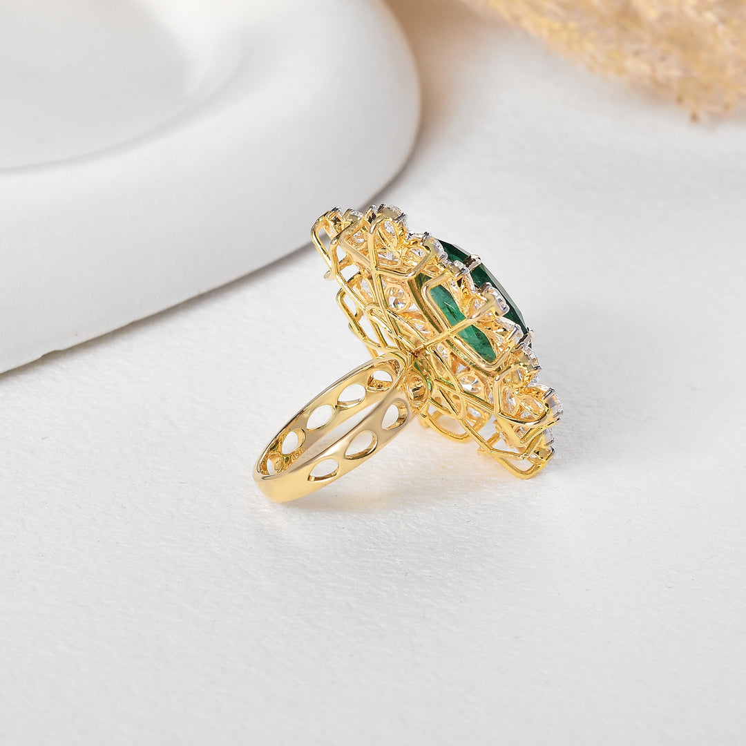 Verdant Glow Lab-Grown Diamond Ring
