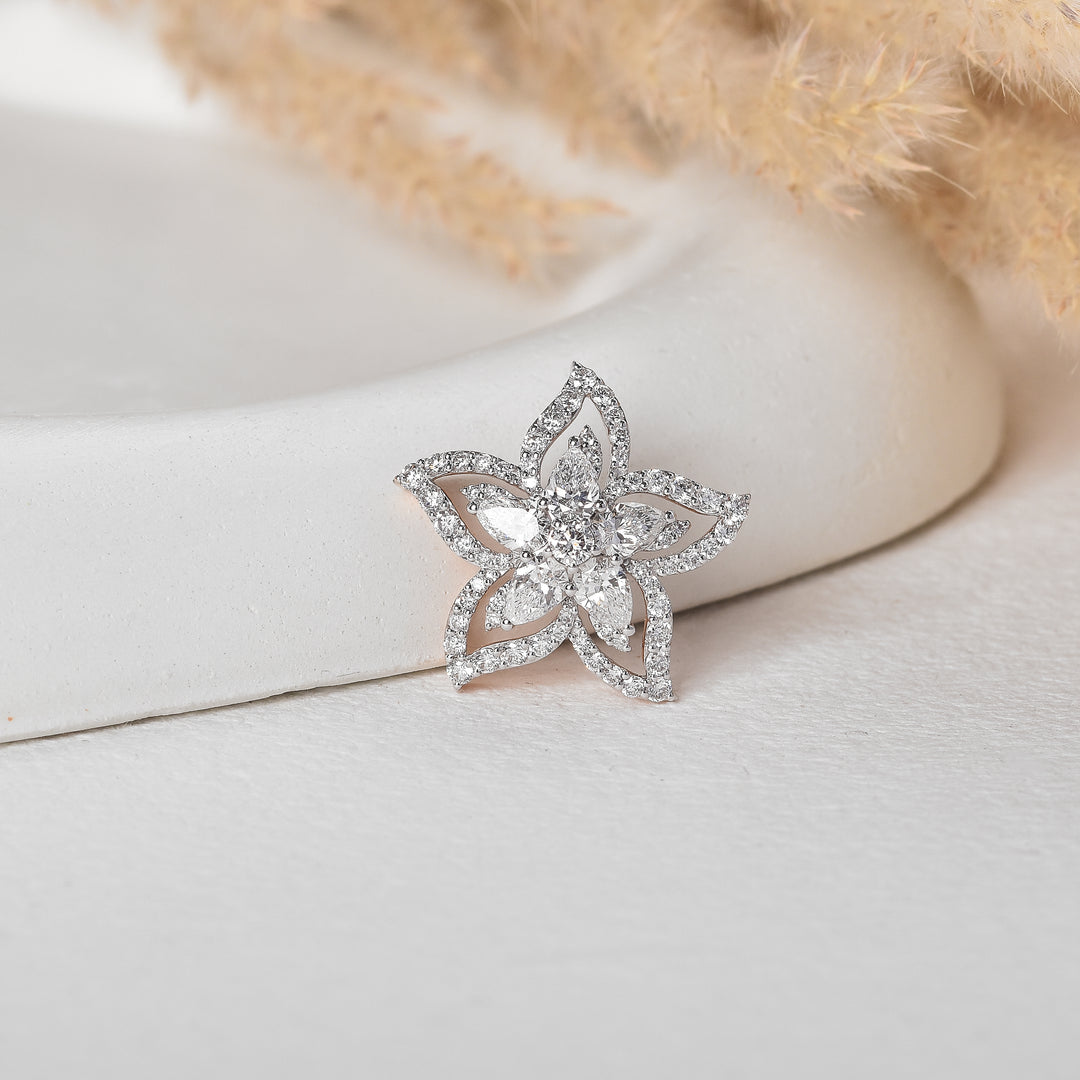 Floral Star Diamond Locket