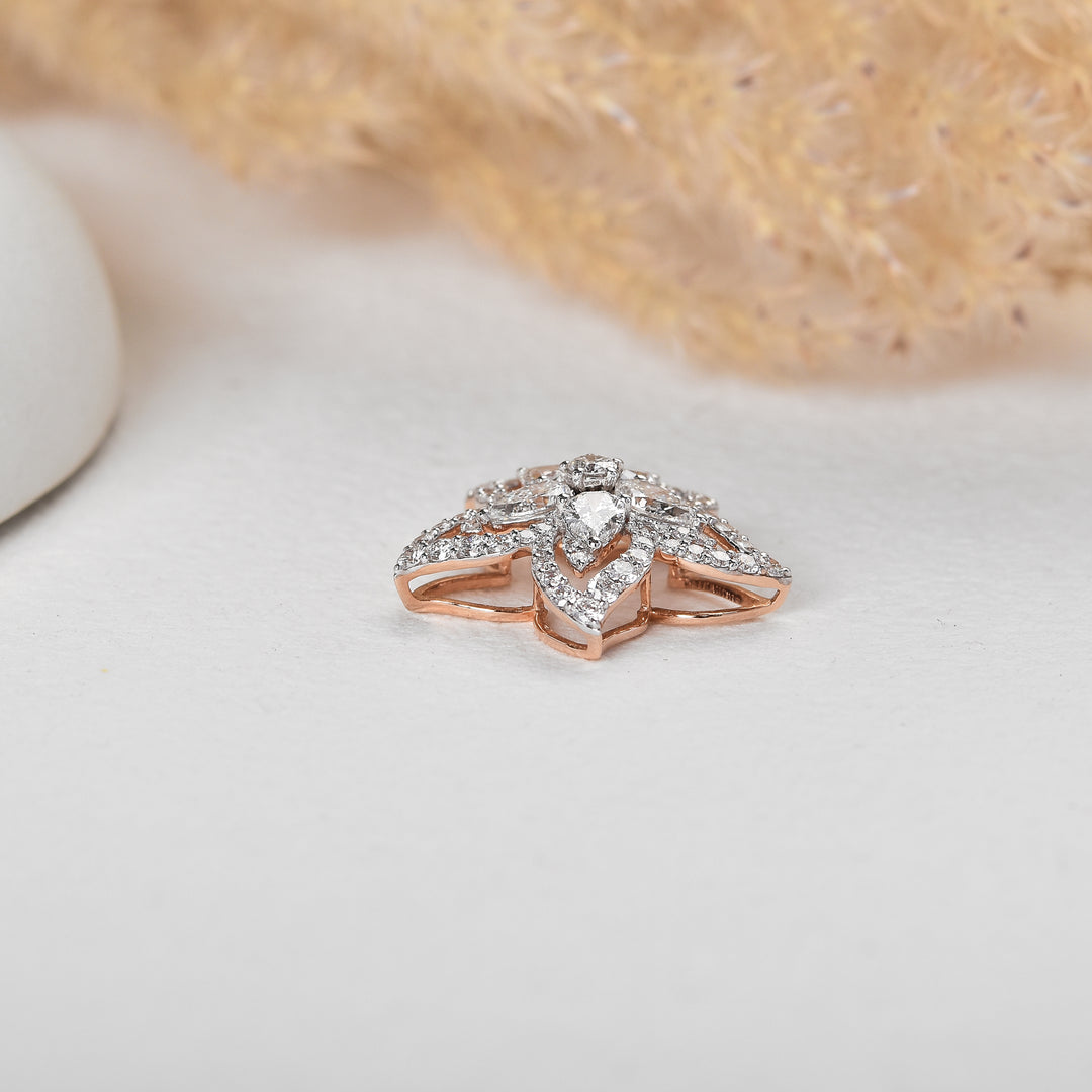 Floral Star Diamond Locket