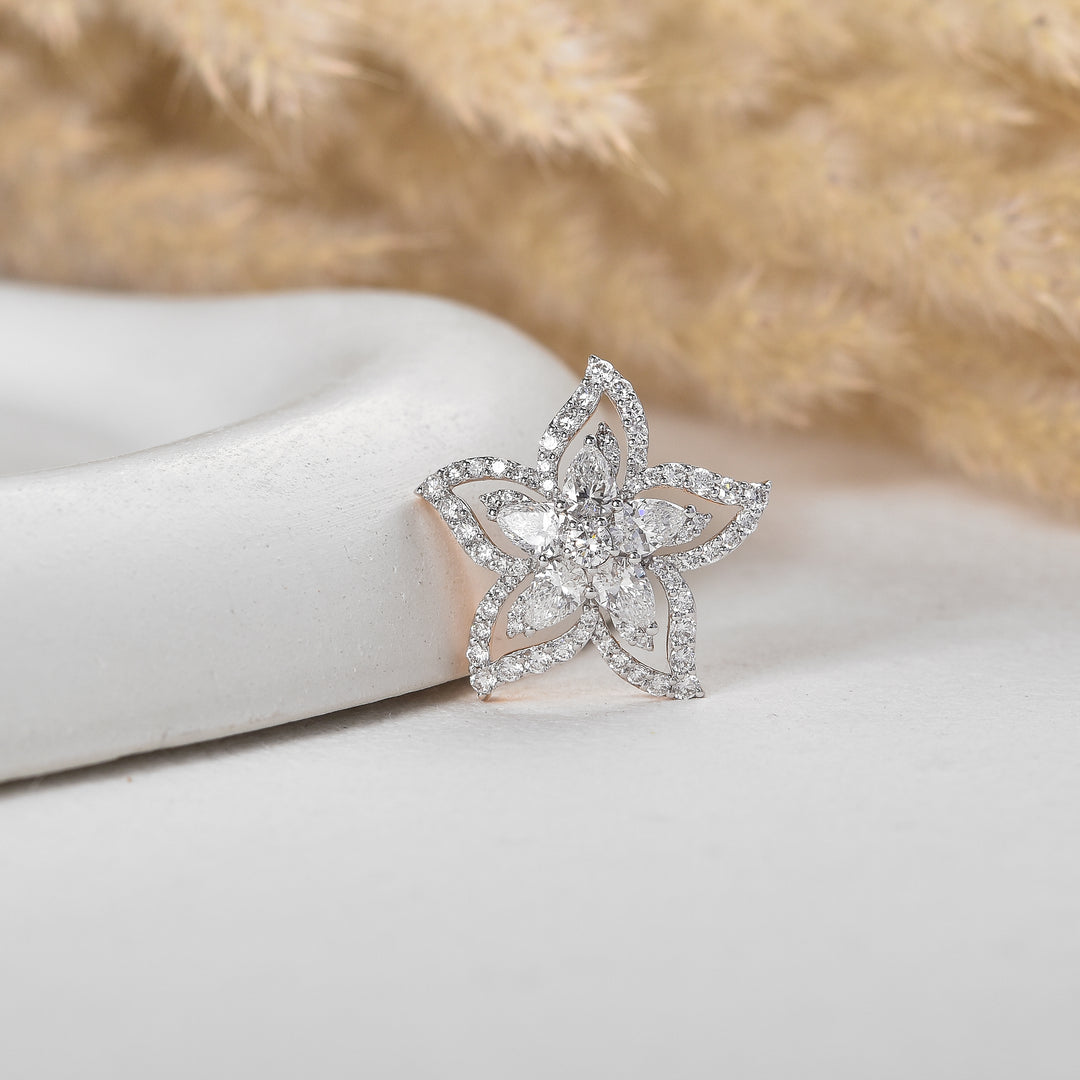 Floral Star Diamond Locket