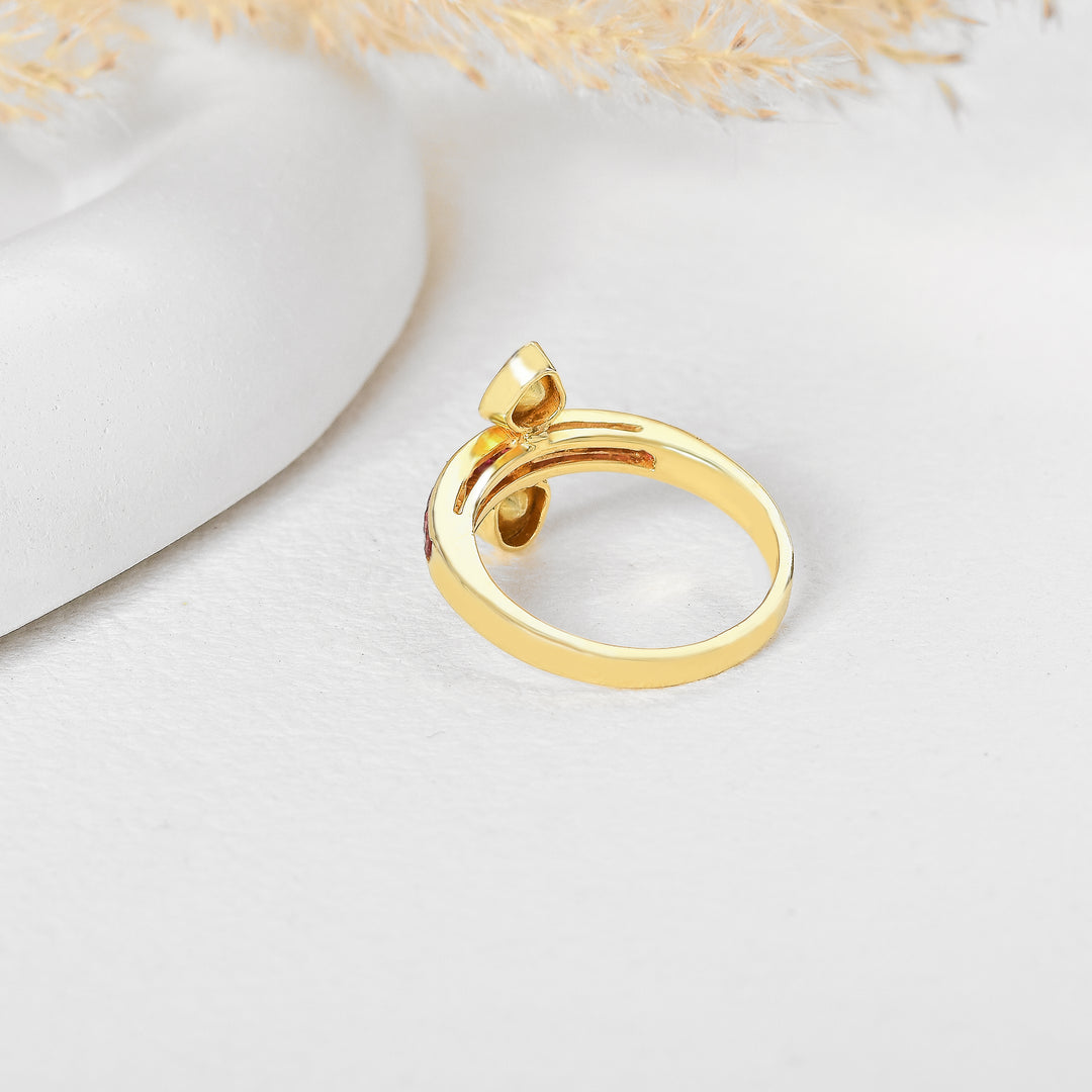 Blissful Polki Ruby Ring