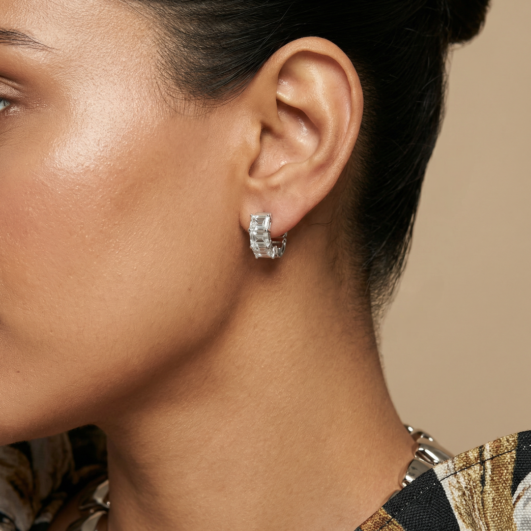 Emerald Solitaire Earrings