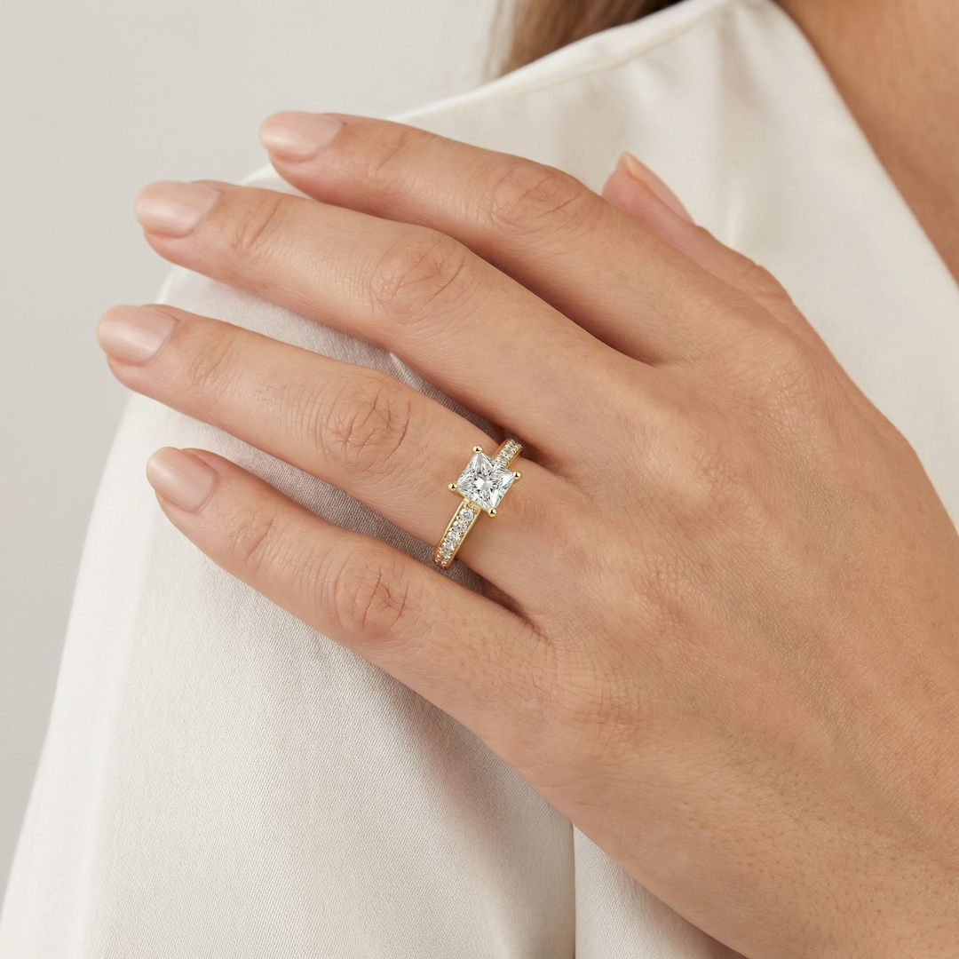 Enchant Halo Solitaire Ring