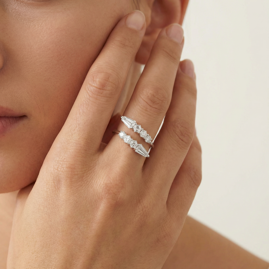 Front Open Solitaire Ring