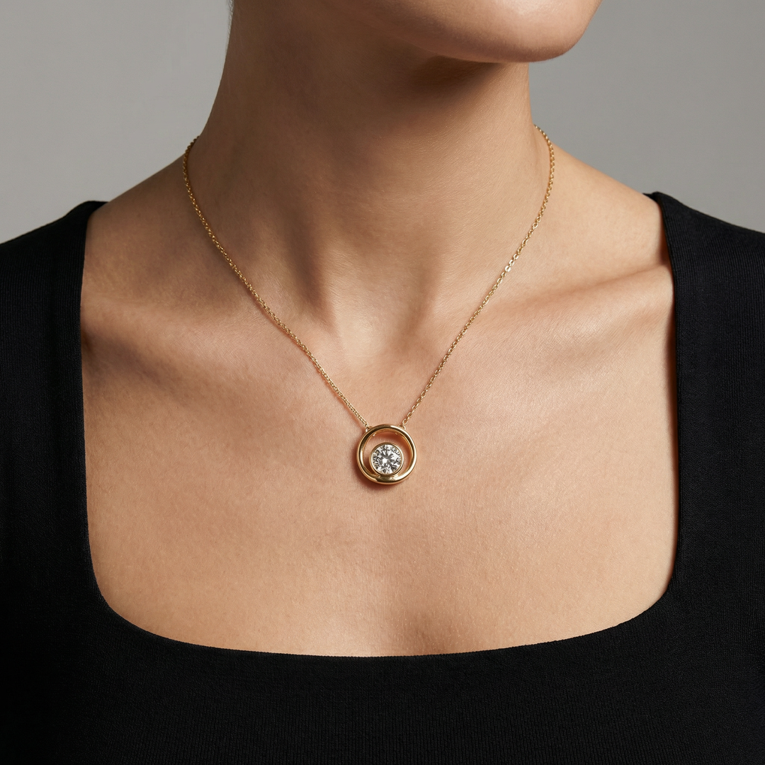 Full Bezel Solitaire Pendant