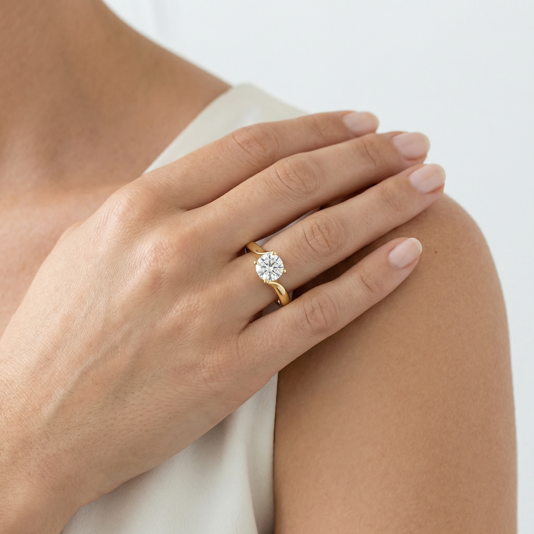 Heart Journey Solitaire Ring