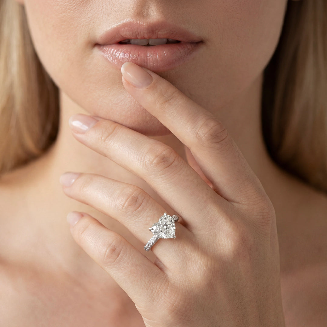 Heart Solitaire Lab Grown Diamond Ring