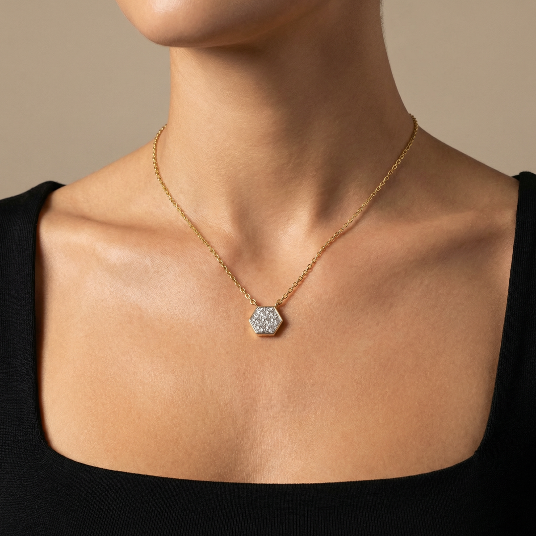 Hexa Diamond Pendant