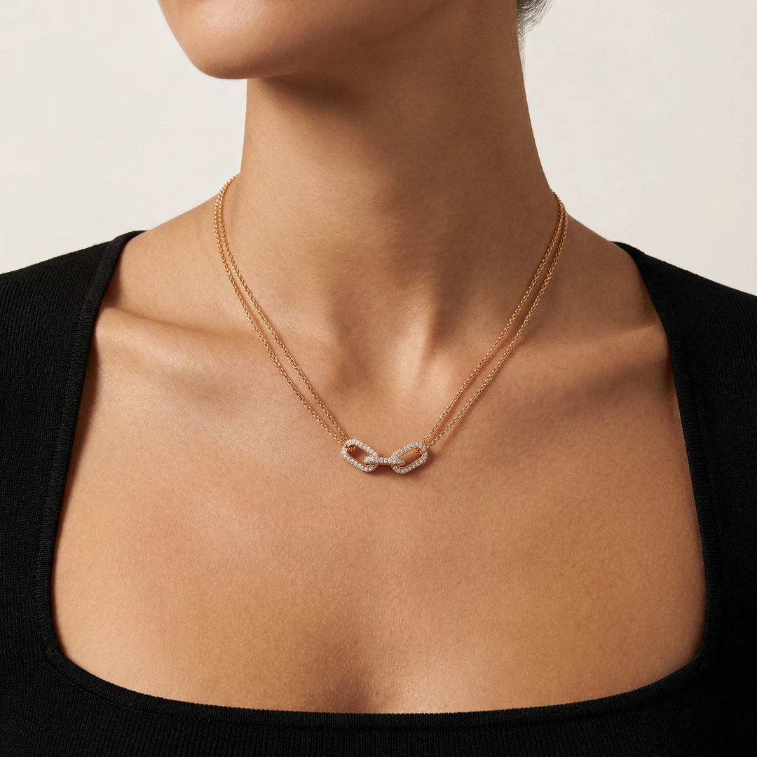 Interlock Link Love Necklace