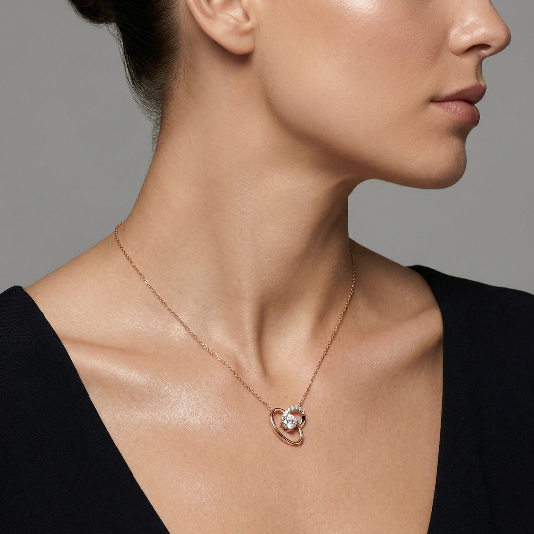 Interlock Solitaire Pendant