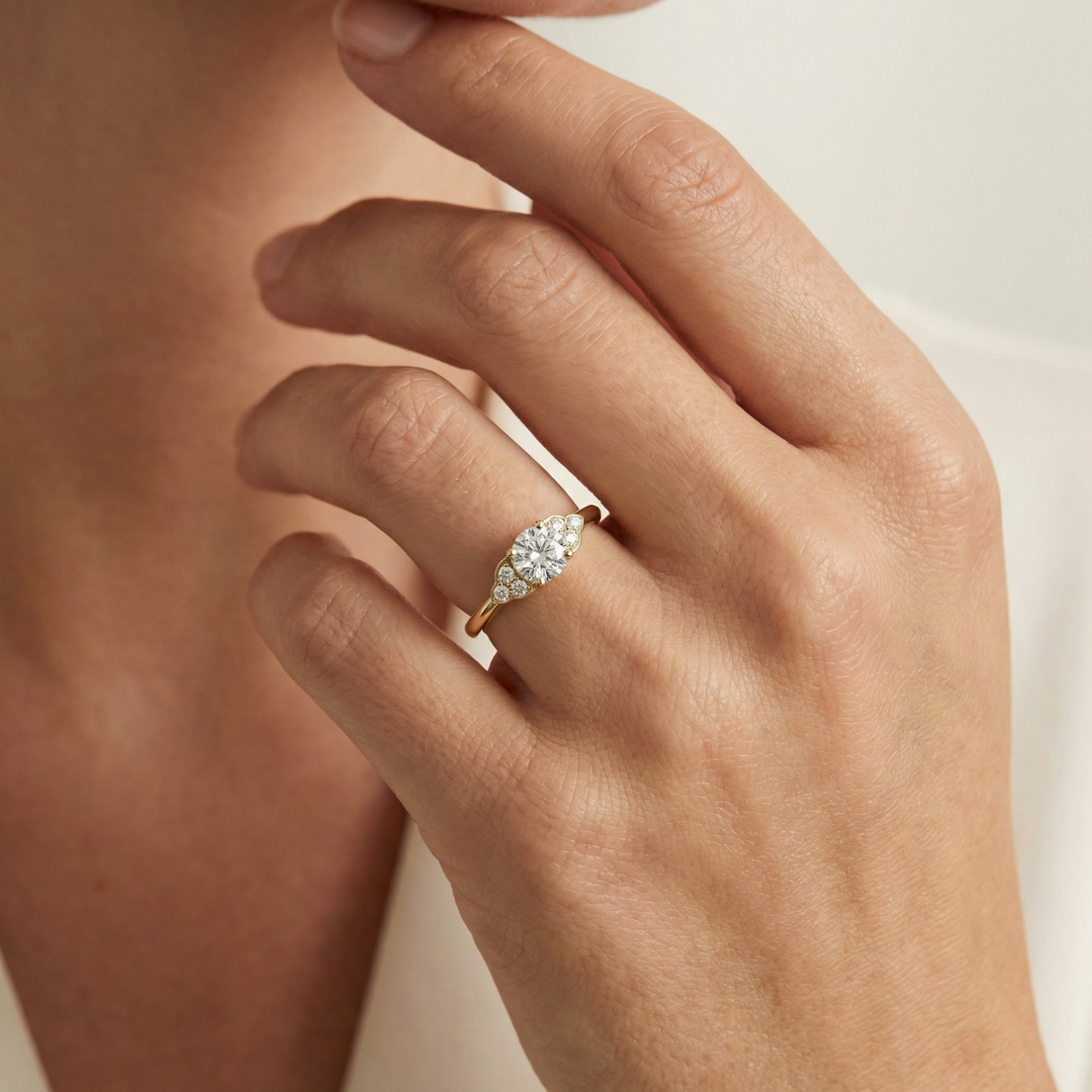 Melodic Treasure Solitaire Ring