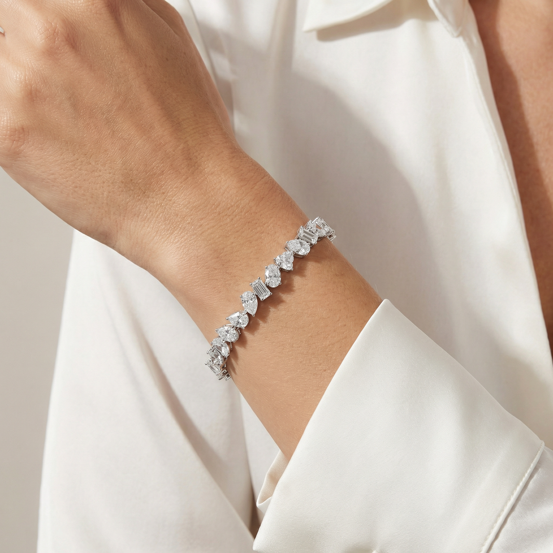 Mixed Fancy Tennis Bracelet