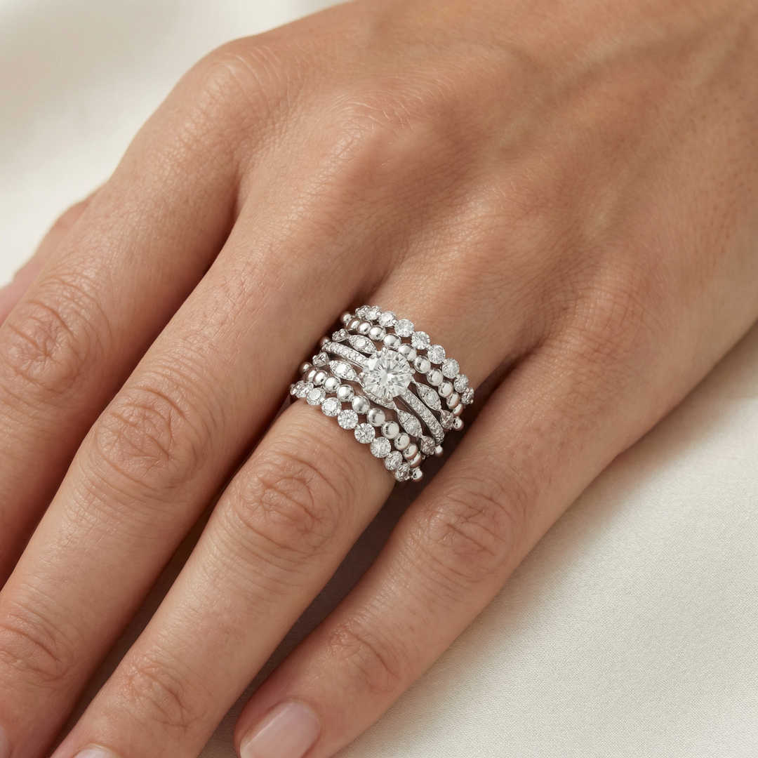 Multi Use Diamond Stackable Ring
