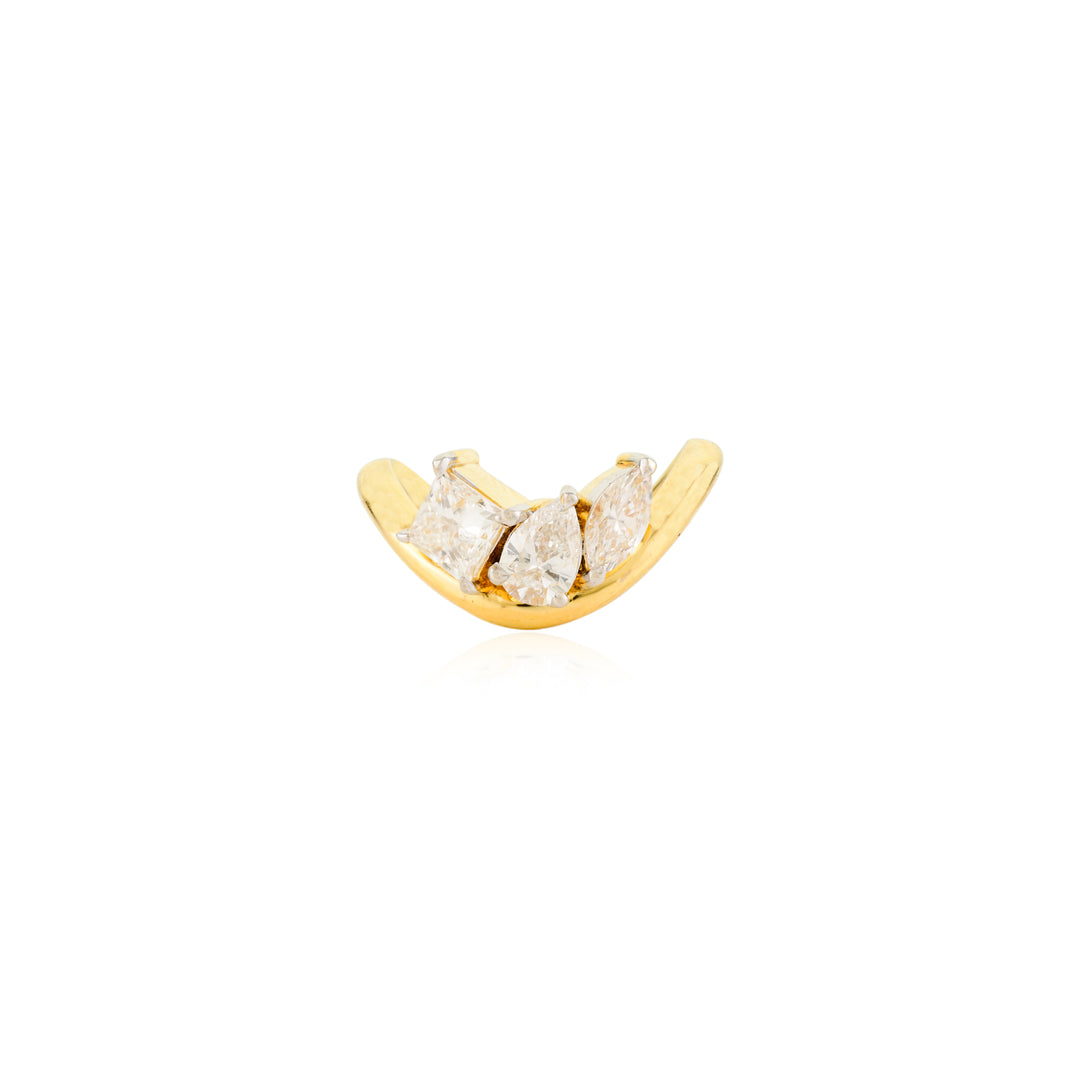 Curved Multi Diamond Ring