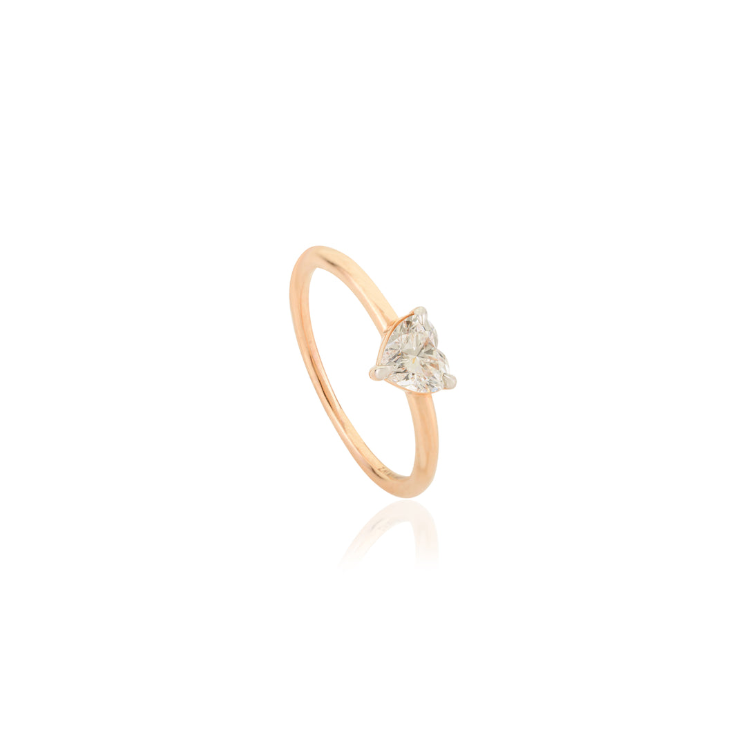 Tiny Heart Proposal Ring
