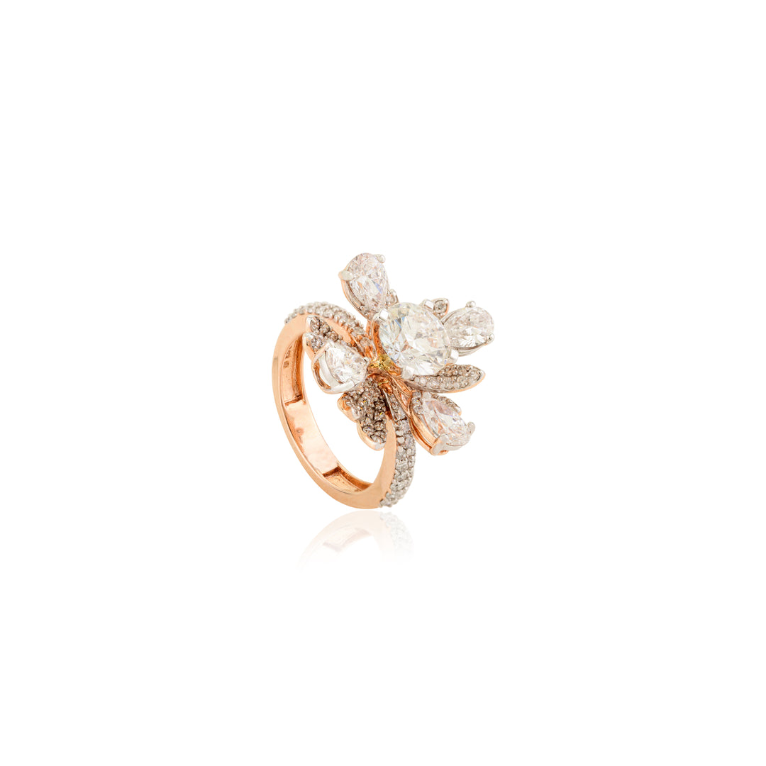 Lotus Flower Lab Grown Diamond Ring