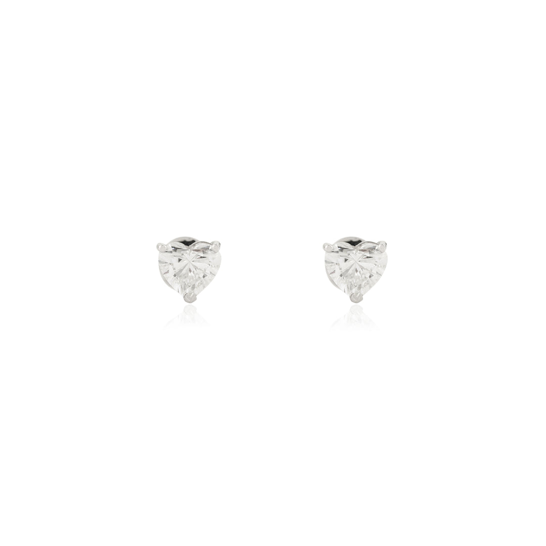 Tiny Heart Diamond Stud