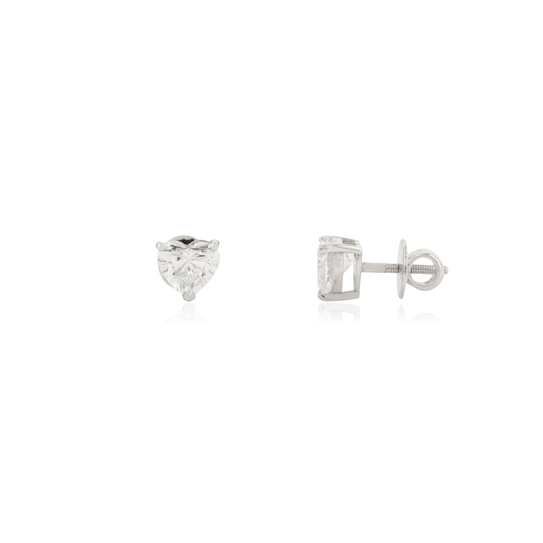 Tiny Heart Diamond Stud