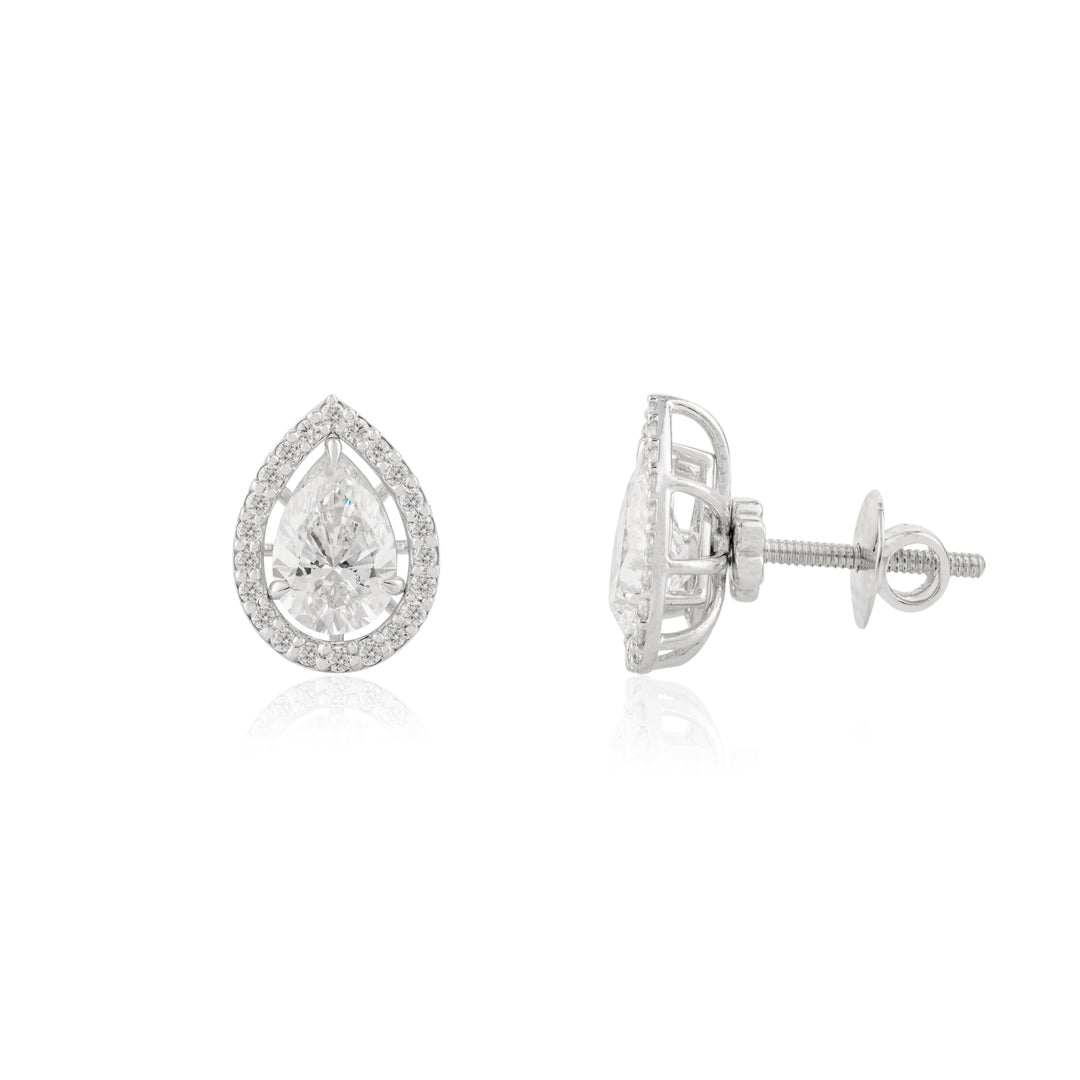 Conscious Choice Pear 2 in 1 Diamond Studs