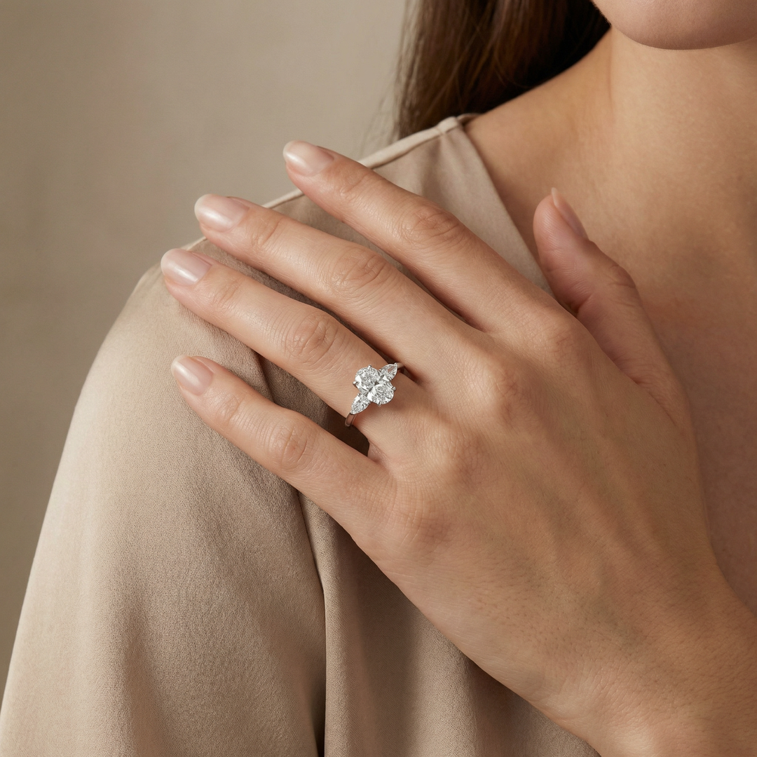 Ova-Duo Poire Ring